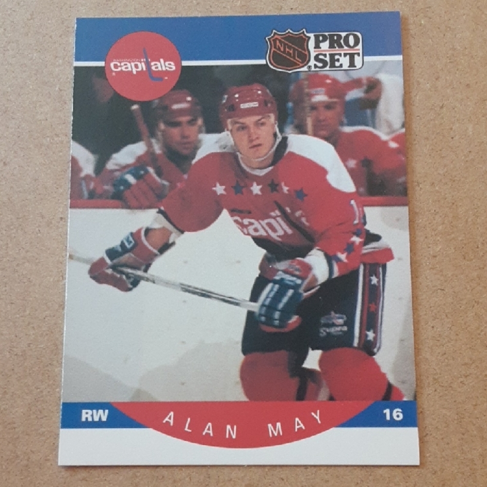 NHL Pro Set Alan May Hockey Rookie Card